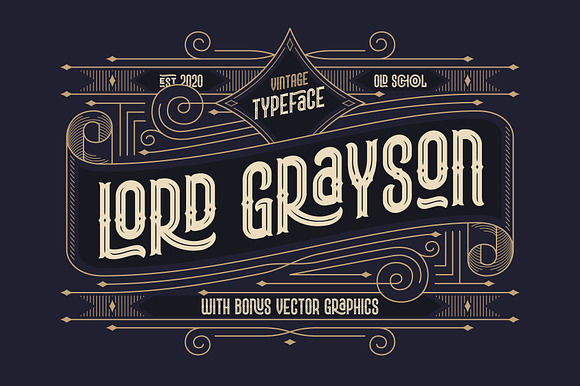 Lord Grayson font and template preview 7