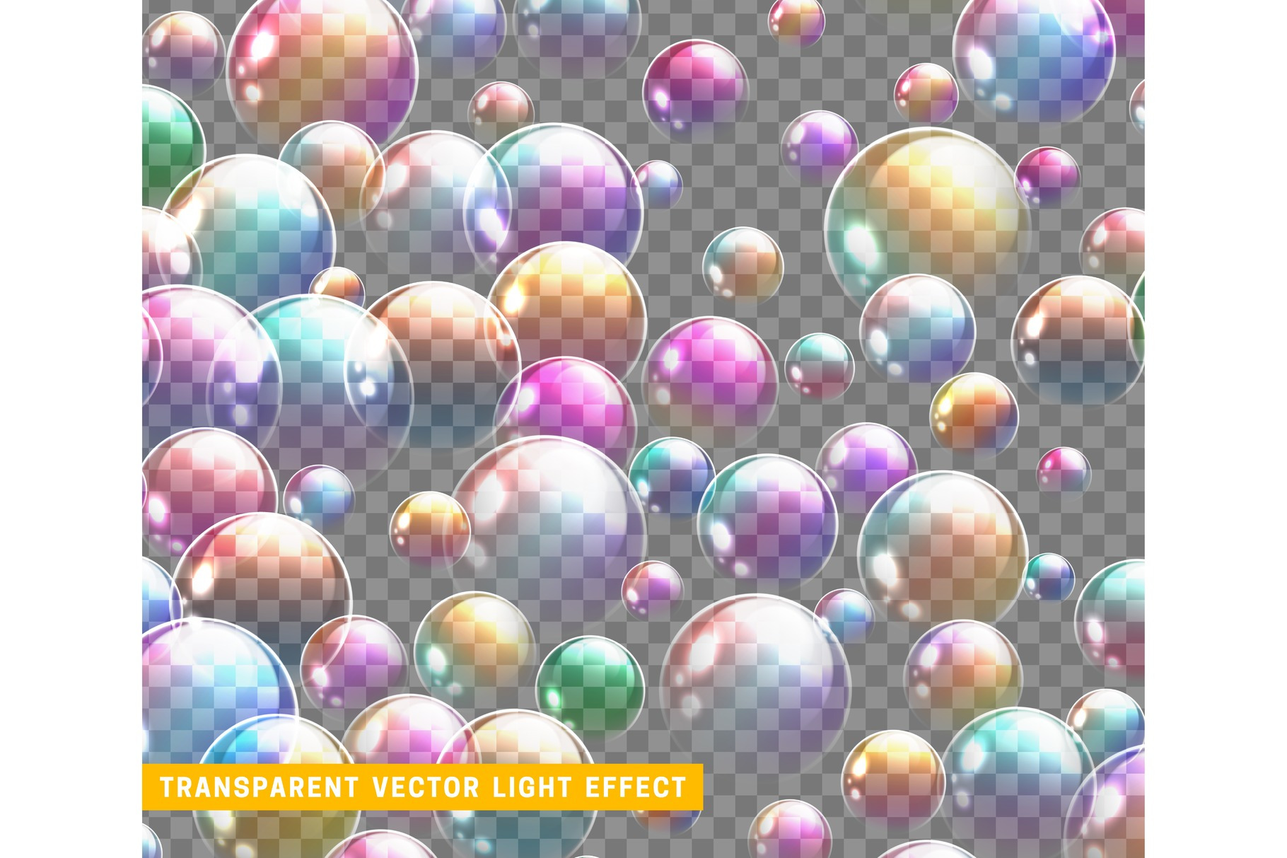 Bubbles soap realistic set isolated with transparent background vector ...