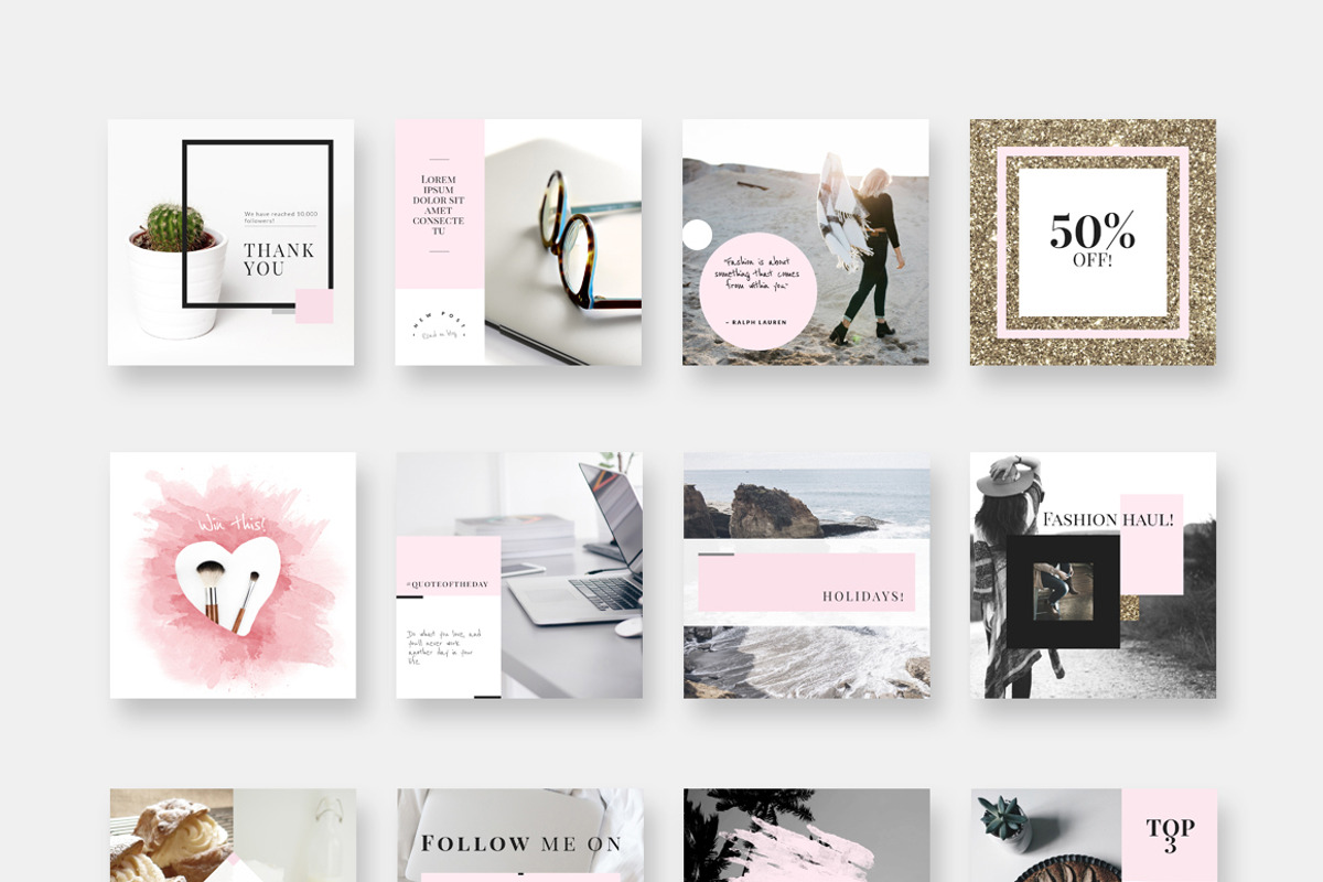 90% OFF | BUNDLE-Instagram Templates, a Social Media Template by CreativeFolks (Photo 23 of 36)