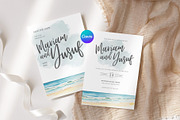 Seascape Wedding Invitation Card, an Invitation Template by kin9candra (Thumbnail 1 of 8)