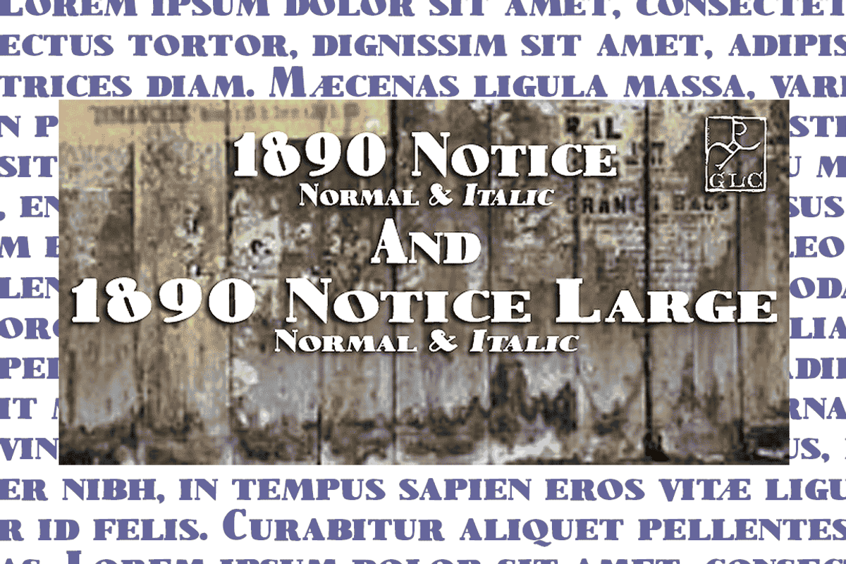 1890 Notice Set