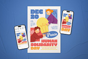 Human Solidarity Day Event Flyer Set, a Flyer Template by The Good Store (Thumbnail 1 of 2)