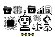 Smart Tech Icon Vector Set, an Illustration by designvectx (Thumbnail 3 of 3)