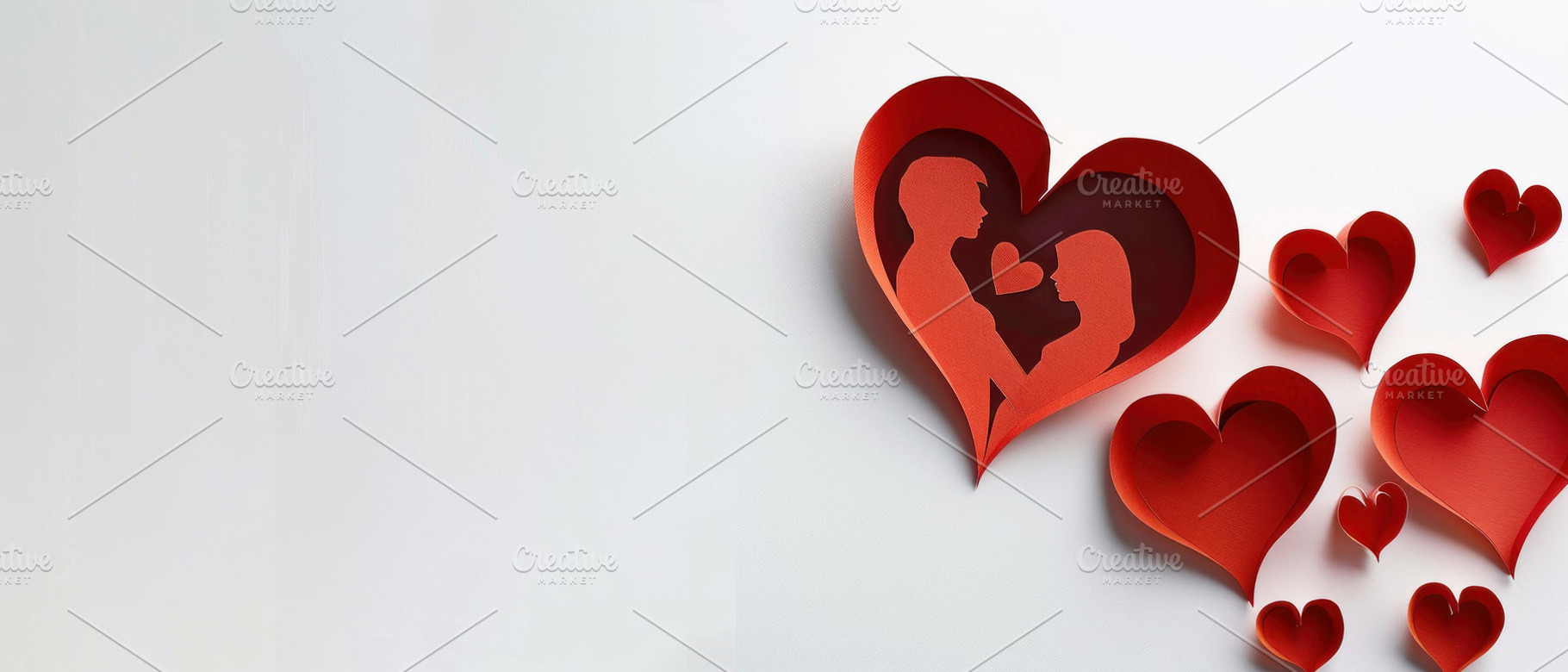 Couple Love Hearts Joined Together,, a Photo by LOGOCREATIVE