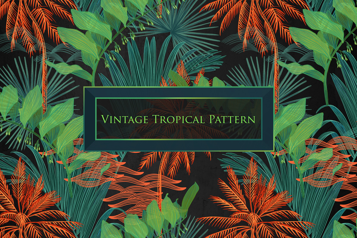 Tropical vintage pattern, a Pattern Graphic by ANAKOTO (Photo 4 of 24)