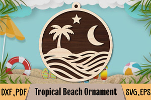 Summer Beach Ornament, a Graphic by Pixels.Craft