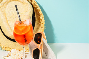 Summer holidays concept at blue, a Food & Drink Photo by Nadia-nb