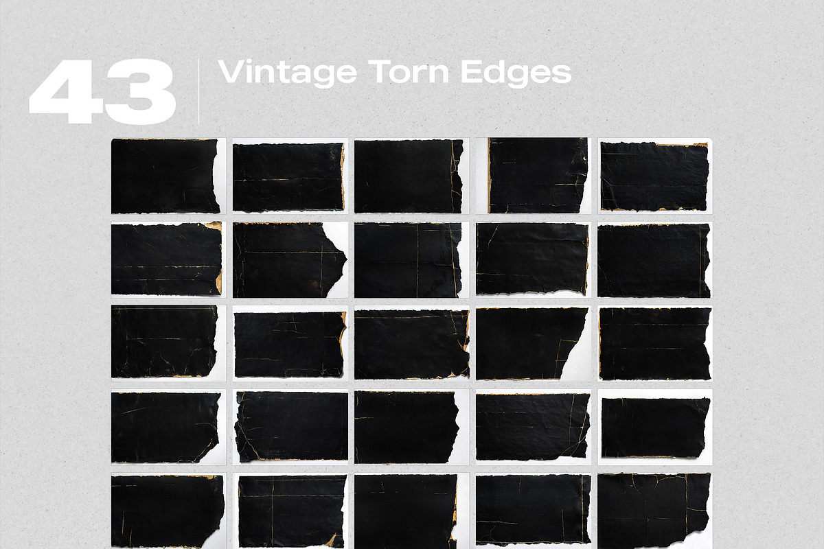Vintage Torn Edges Effect Overlays, a Brushes & More by PhotoSpirit (Photo 10 of 10)