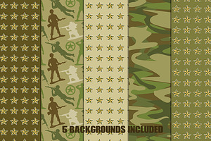 Little Green Army Men Clip Art