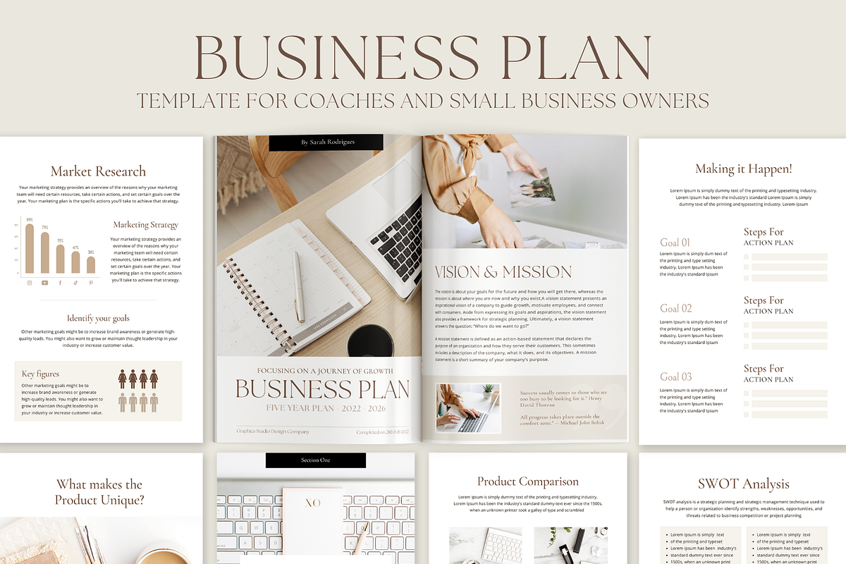 Business Plan Canva Template Coach, a Presentation Template by Design Lush Studio (Photo 1 of 5)