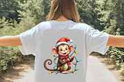 Cute Christmas Monkey Sublimation Bu, an Illustration by CrexoraLab (Thumbnail 5 of 5)