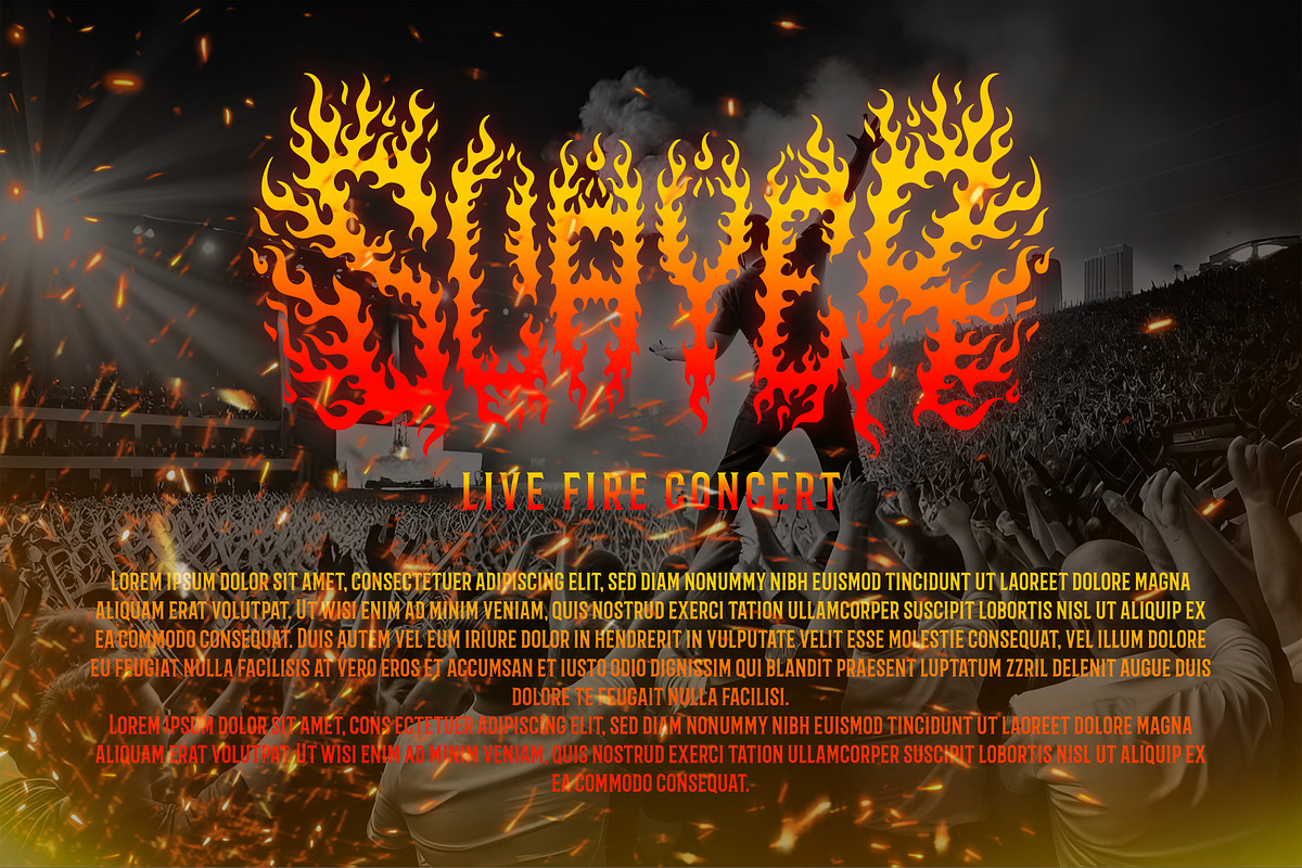 ARZON FIRE – Death Metal Fire Font, a Blackletter Font by Fonday Studio (Photo 5 of 9)