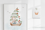 LITTLE SAILOR watercolor set, an Animal Illustration by erasovas (Thumbnail 4 of 12)