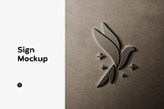 Suede Signage Logo Mockup, a Mockup by Design Squad (Thumbnail 1 of 3)