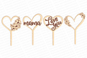 Valentines Day Heart Cake Topper svg, a Pattern Graphic by MegaPrezencik (Thumbnail 3 of 7)