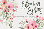 Blooming Spring - Watercolor Flowers, an Illustration by The Autumn Rabbit Ltd (Thumbnail 1 of 3)