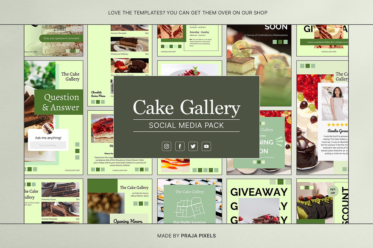 Cake Gallery | Social Media Kit, a Social Media Template by prajapixels (Photo 6 of 6)