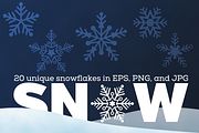 Snowflake Vectors, an Object Graphic by Saunter Studios (Thumbnail 1 of 2)