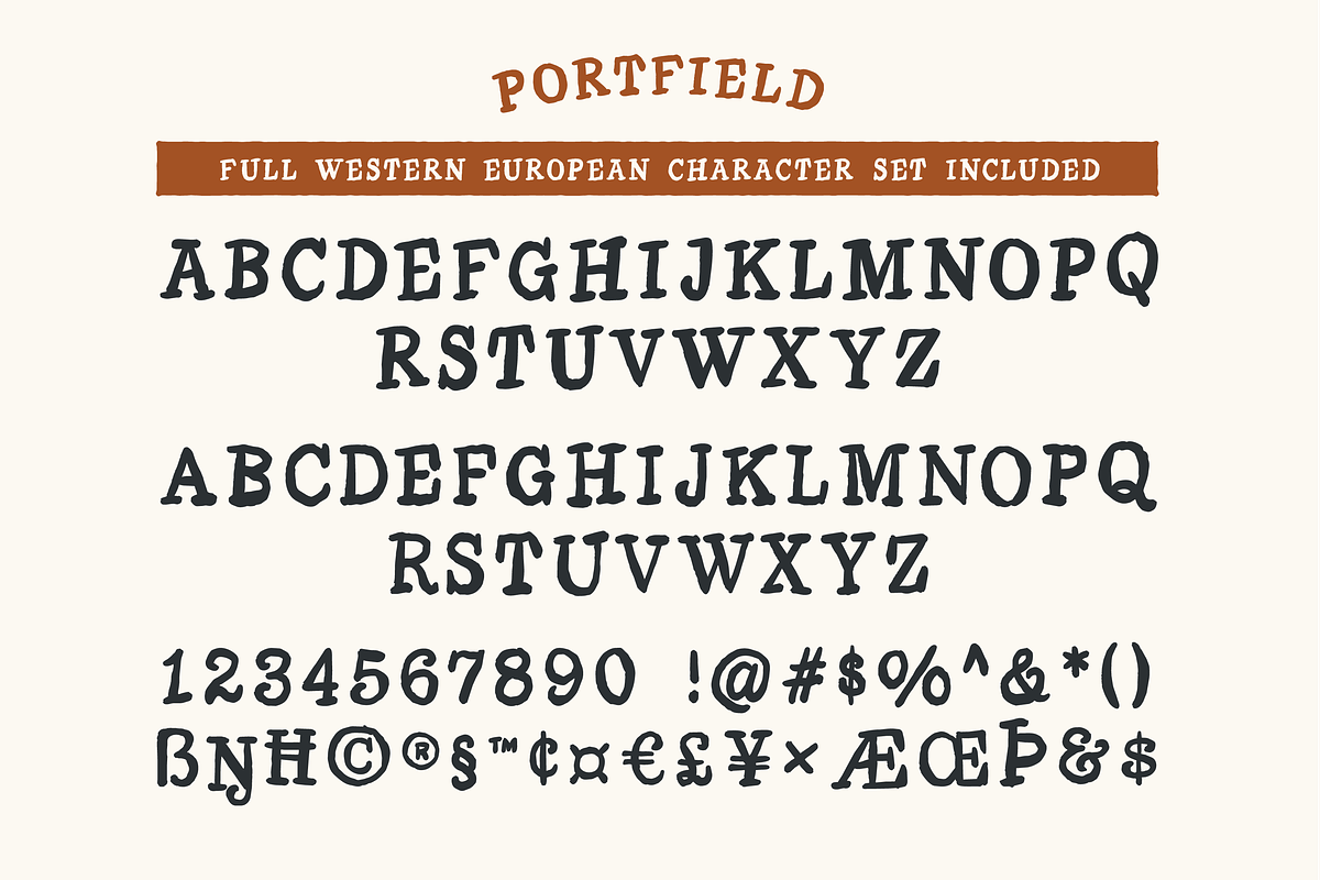 Portfield - A Hand Drawn Serif, a Handwritten Font by Hustle Supply Co. (Photo 9 of 15)