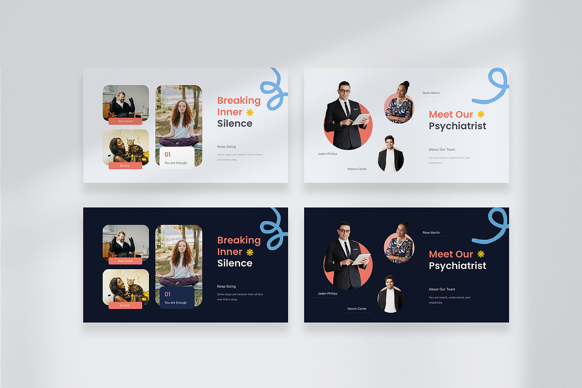 Mental Health PowerPoint Template, a Presentation Template by New Coral Design (Photo 5 of 6)