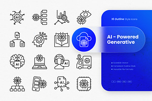 AI - Powered Generative Outline Icon, an Outline Icon by cidcud_graphic