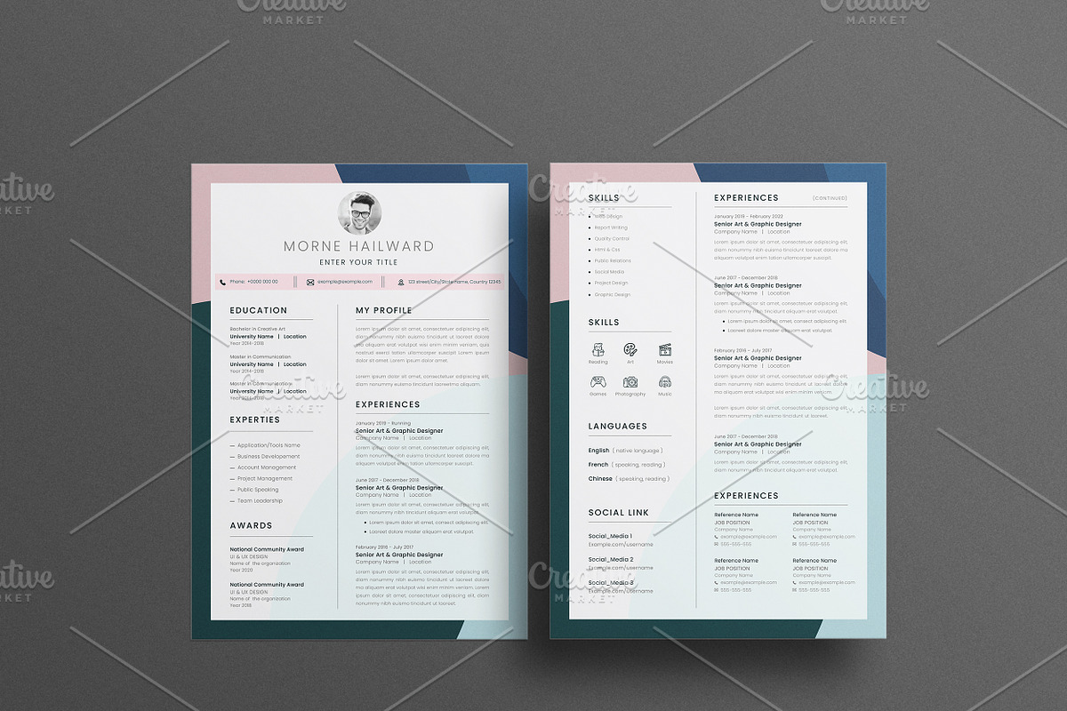 Resume Set, a Resume Template by Cristal Pioneer (Photo 7 of 7)