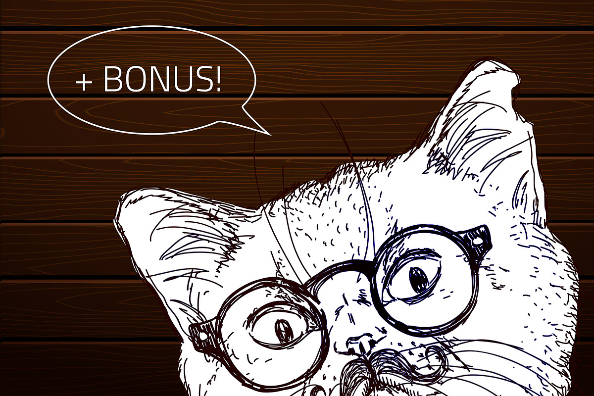 Hipster animals - set 2, an Animal Illustration by iriskana (Photo 4 of 4)