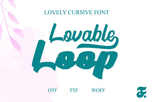 Lovable Loop Brush Font, a Script Font by Anomali Creatype