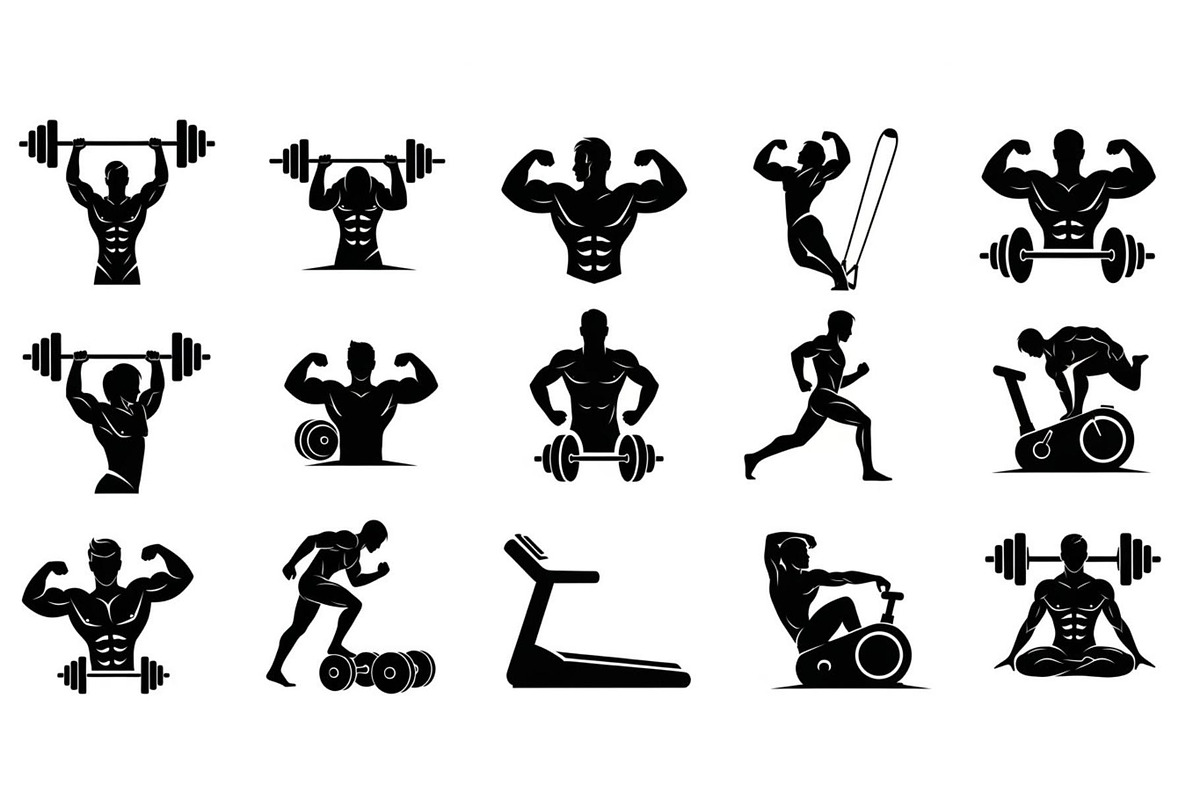 Ultimate Fitness Gym Vector Bundle, an Illustration by Creativeshirt (Photo 7 of 51)