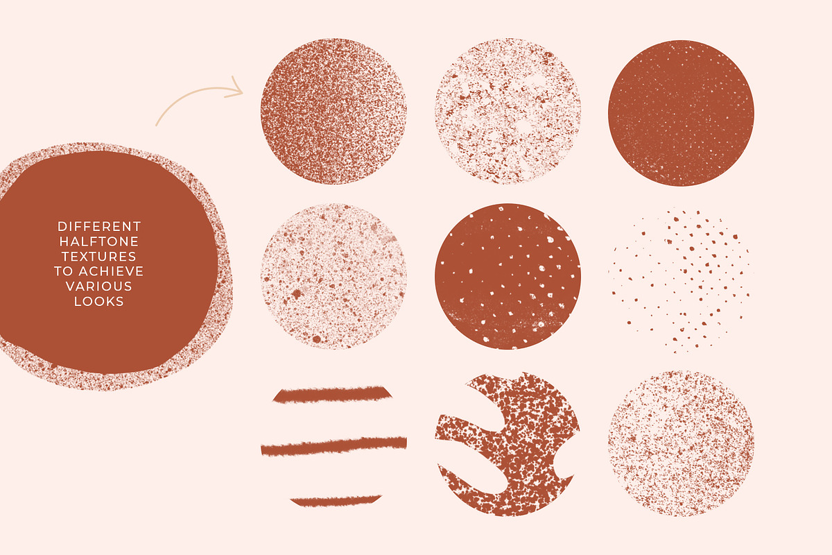 Abstract Halftone Textured Shapes, an Object Graphic by Ramona Schratt (Photo 3 of 11)
