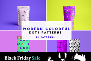 colorful dots patterns set 2020