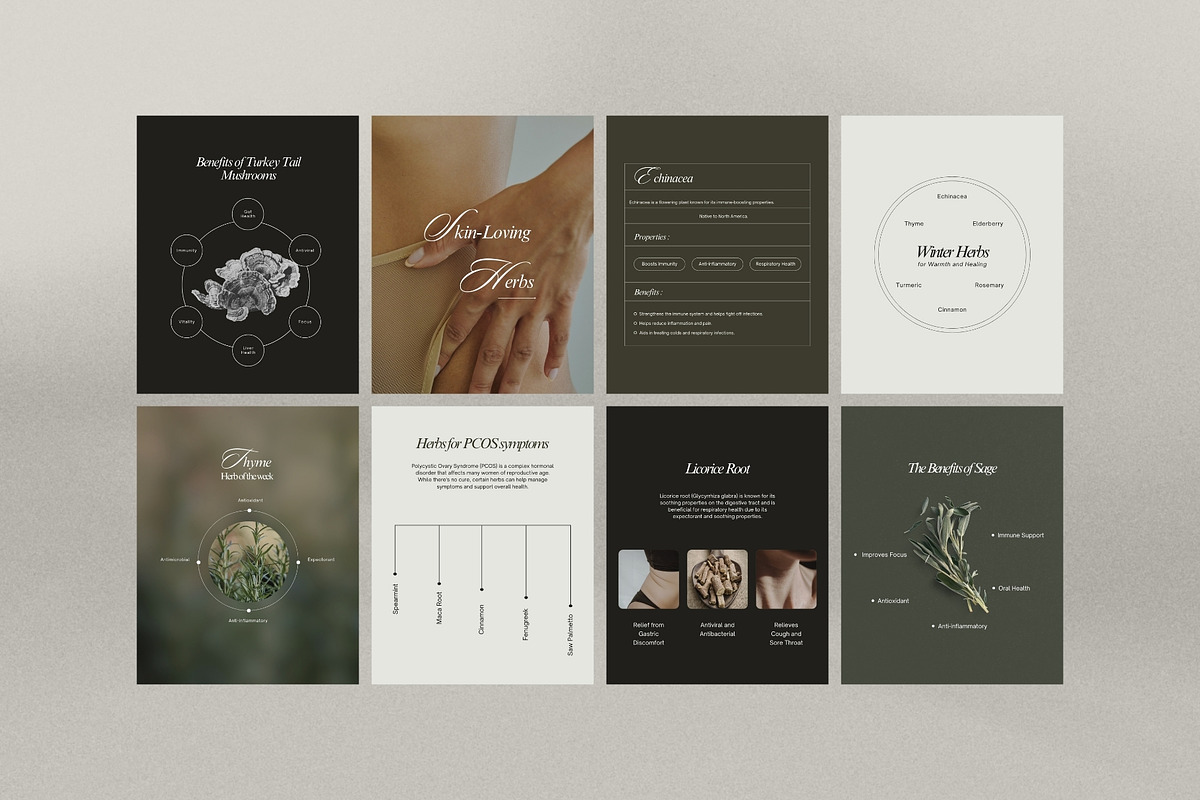 Herbal Medicine Instagram Templates, a Social Media Template by Terraa Studio Design (Photo 2 of 10)