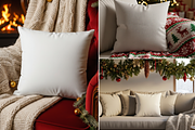 Cozy Christmas Pillow Bundle 400 JPG, a Household Mockup by KennedyStudio (Thumbnail 7 of 13)