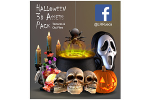 Halloween 3d Assets Pack