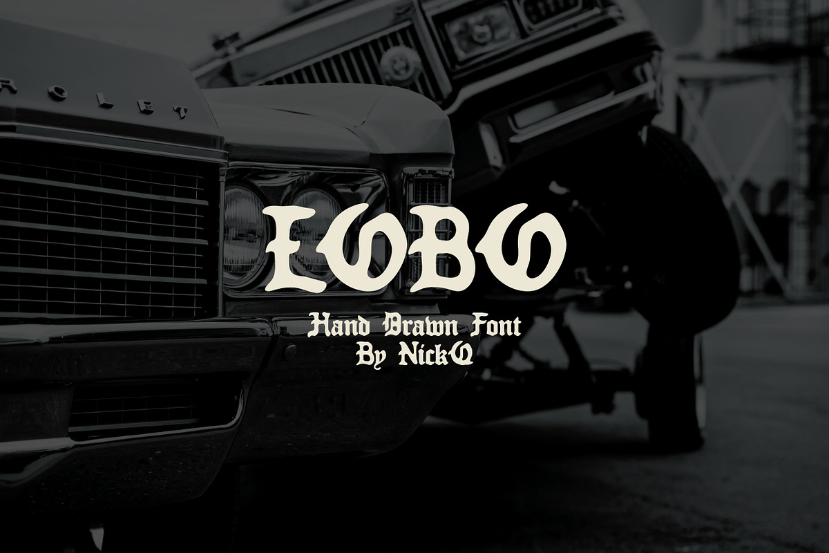 Lobo Hand Drawn Font, a Font by nickqtx (Photo 1 of 4)