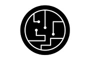 Microcircuit icon design template, a Solid Icon by Sumberpangan (Thumbnail 1 of 3)