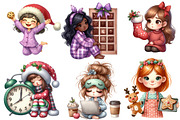 Quirky Christmas Girl Clipart, an Illustration by Designworld (Thumbnail 3 of 6)