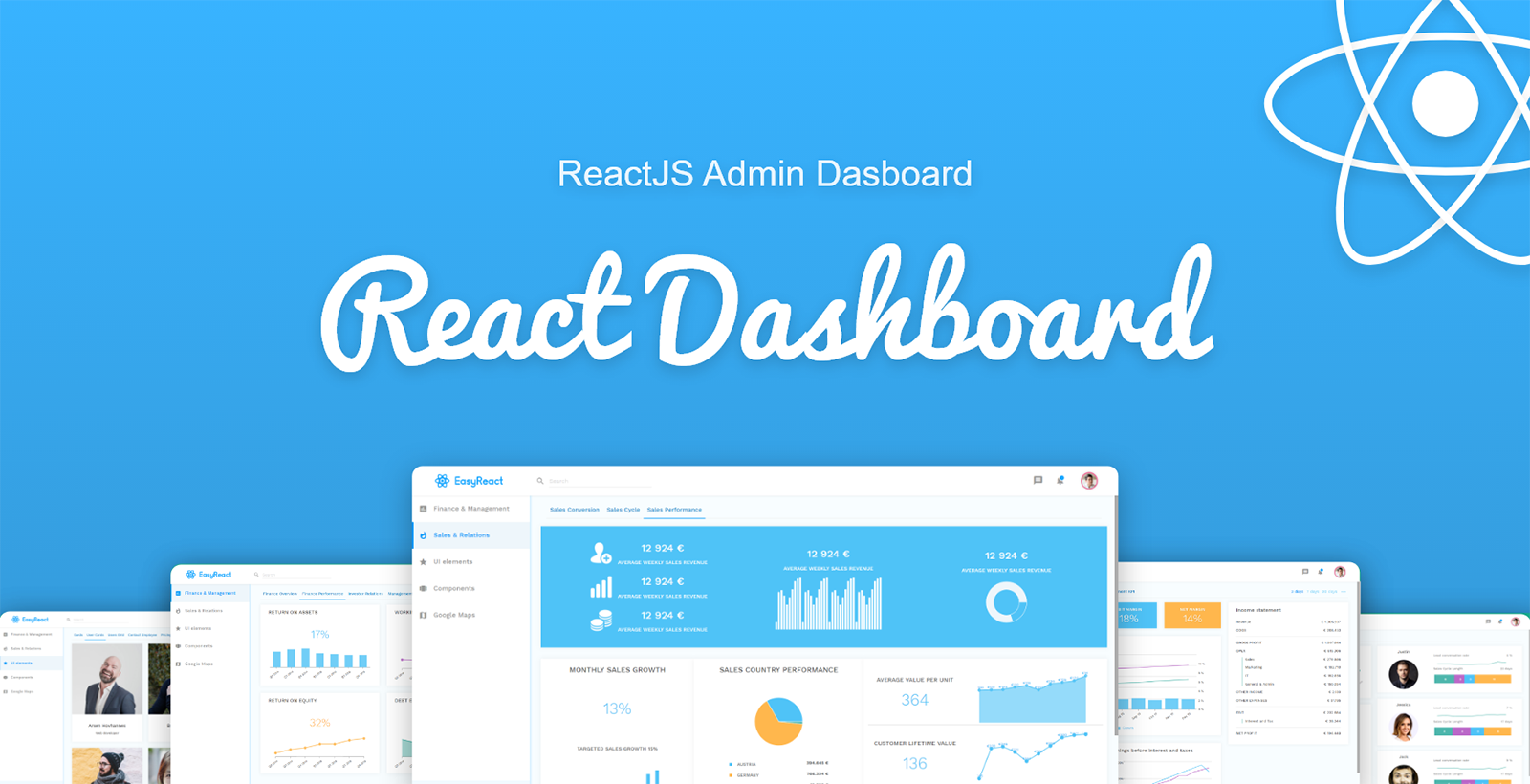 ReactJS Admin Template, a HTML Template by ThinkMobiles | Creative Market