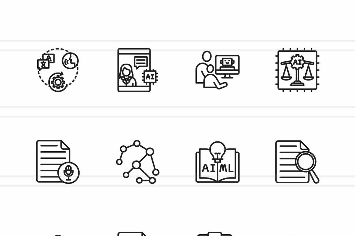 25 AI in Education Icons, an Icon by IconBunny