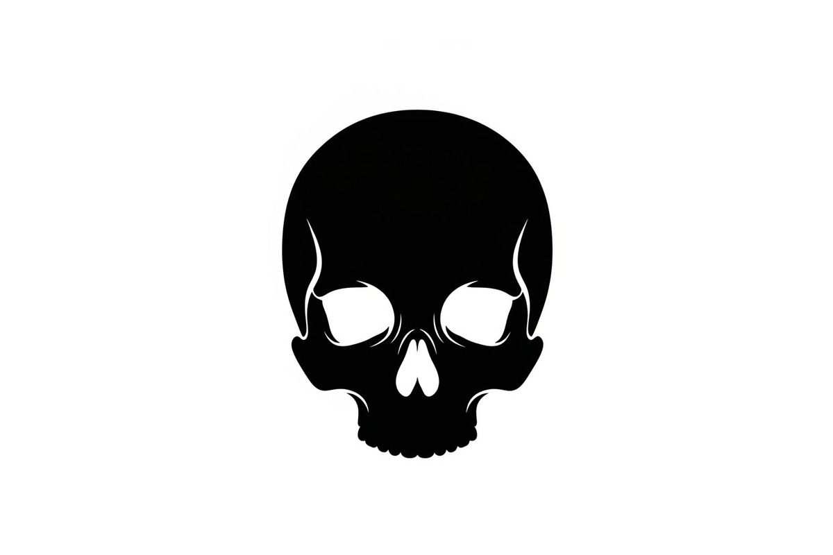 Skull & Crossbones Silhouette Vector, an Illustration by jahid234 (Photo 16 of 51)