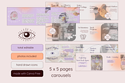 Tarot Reader Instagram Carousal Pack, a Social Media Template by Mochi Atelier (Thumbnail 5 of 10)