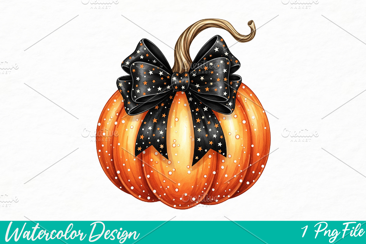 Retro Halloween png, an Illustration by Watercolor design (Photo 1 of 3)