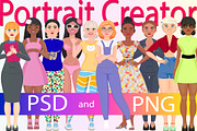 Character portrait creator (PSD), a Person Illustration by Mandarinkas art (Thumbnail 1 of 8)
