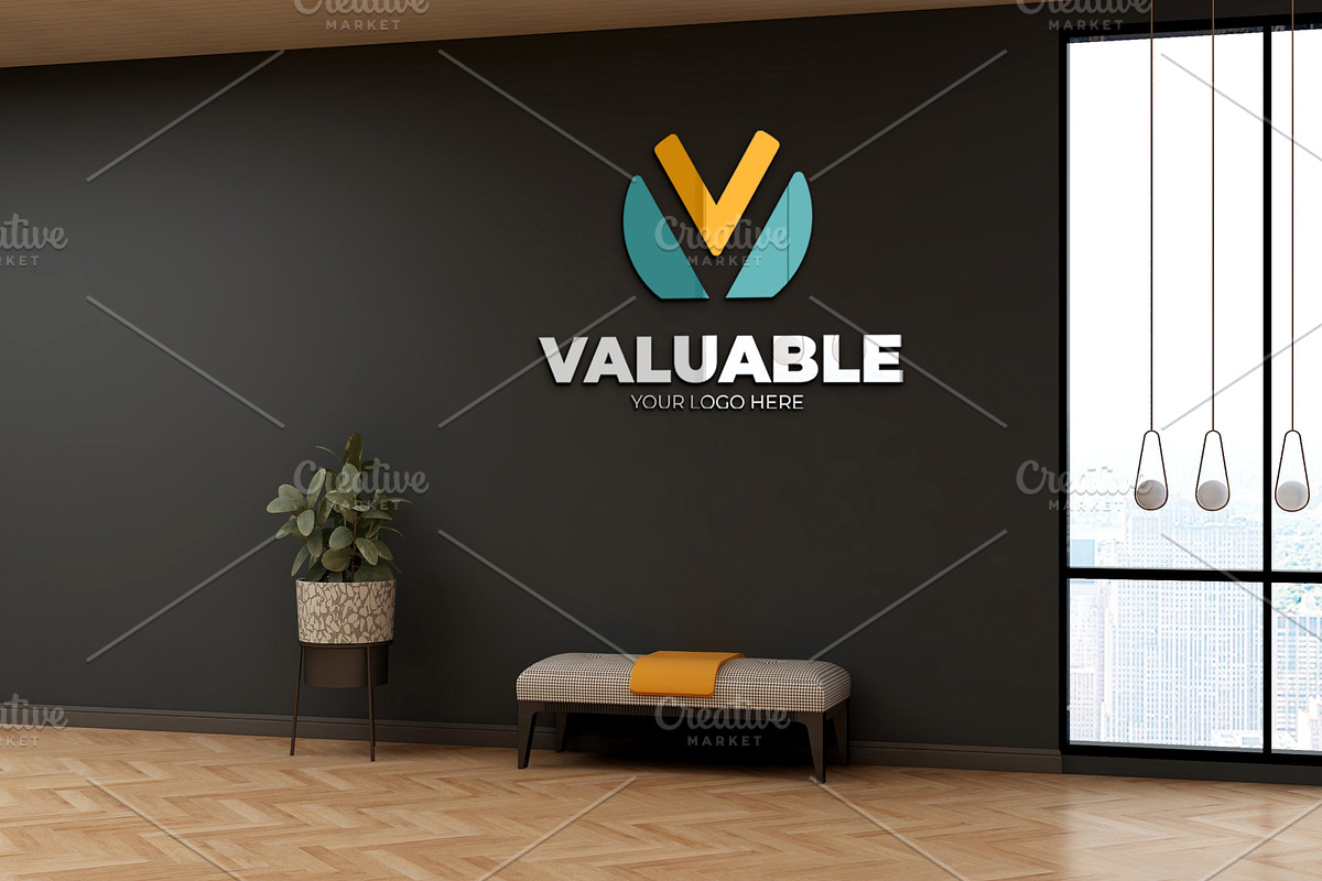 PSD Logo Mockup in Modern Office, a Product Mockup by Ayy (Photo 7 of 24)