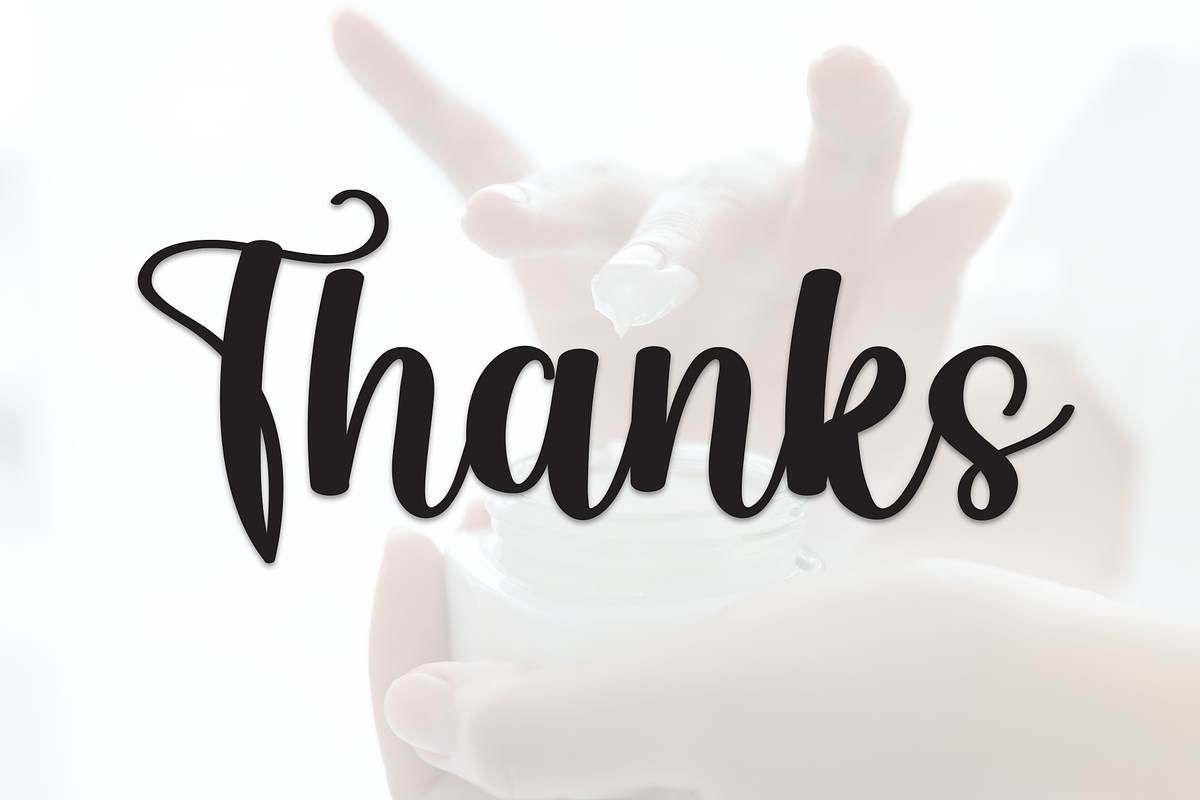 Skincare | Script Font, a Handwritten Font by Scratchones (Photo 8 of 8)