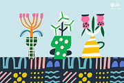 Bloom Blocks Naive Floral Clipart, a Decorative Illustration by Olia (Thumbnail 25 of 25)
