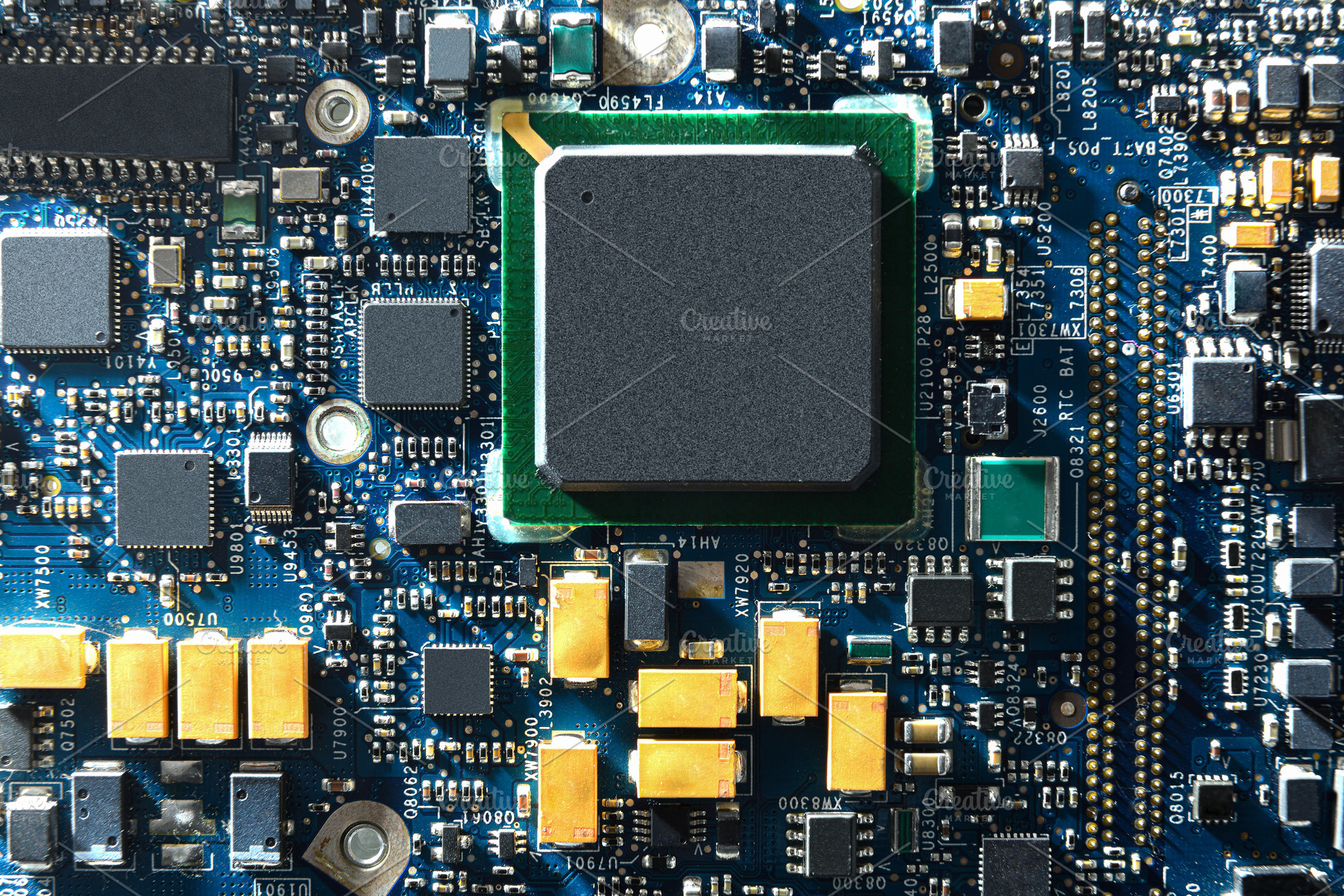 High-Detail Motherboard with Central Processor, a Technology Photo by Davizro's Market