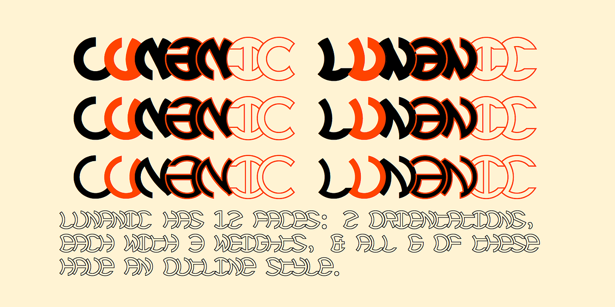 Lunanic, a Font by Ingrimayne Type (Photo 2 of 10)