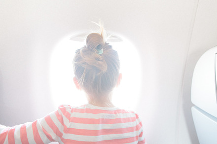 Window seat featuring child, girl, and toddler
