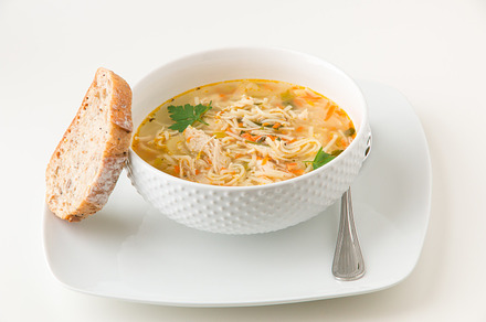 Chicken noodle soup featuring appetizer, appetizing, and background, a Food & Drink Photo by Irina Moskalev